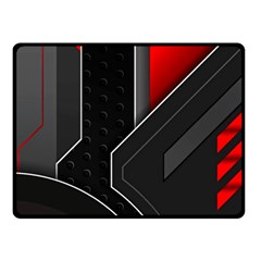 Gamer Tech Black Mesh Red Modern Shape Texture Geometric Pattern Two Sides Fleece Blanket (Small) from ArtsNow.com 45 x34  Blanket Back