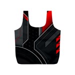 Gamer Tech Black Mesh Red Modern Shape Texture Geometric Pattern Full Print Recycle Bag (S)