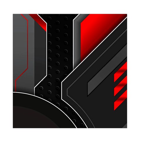 Gamer Tech Black Mesh Red Modern Shape Texture Geometric Pattern Duvet Cover Double Side (Full/ Double Size) from ArtsNow.com Back
