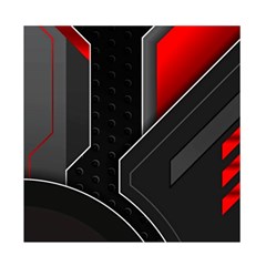 Gamer Tech Black Mesh Red Modern Shape Texture Geometric Pattern Duvet Cover Double Side (Full/ Double Size) from ArtsNow.com Back