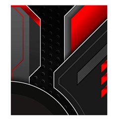 Gamer Tech Black Mesh Red Modern Shape Texture Geometric Pattern Duvet Cover Double Side (King Size) from ArtsNow.com Back
