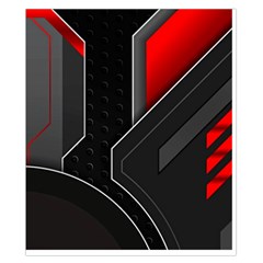 Gamer Tech Black Mesh Red Modern Shape Texture Geometric Pattern Duvet Cover Double Side (California King Size) from ArtsNow.com Back