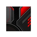 Gamer Tech Black Mesh Red Modern Shape Texture Geometric Pattern Satin Bandana Scarf 22  x 22 