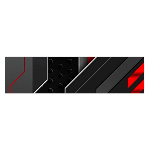 Gamer Tech Black Mesh Red Modern Shape Texture Geometric Pattern Oblong Satin Scarf (16  x 60 ) from ArtsNow.com Front