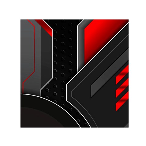Gamer Tech Black Mesh Red Modern Shape Texture Geometric Pattern Square Satin Scarf (30  x 30 ) from ArtsNow.com Front