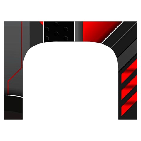 Gamer Tech Black Mesh Red Modern Shape Texture Geometric Pattern Toiletries Pouch from ArtsNow.com Front