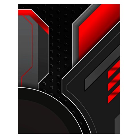 Gamer Tech Black Mesh Red Modern Shape Texture Geometric Pattern Toiletries Pouch from ArtsNow.com Back