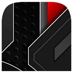Gamer Tech Black Mesh Red Modern Shape Texture Geometric Pattern Toiletries Pouch from ArtsNow.com Cover