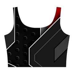 Gamer Tech Black Mesh Red Modern Shape Texture Geometric Pattern Midi Sleeveless Dress from ArtsNow.com Top Back