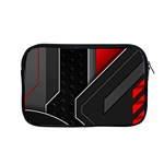 Gamer Tech Black Mesh Red Modern Shape Texture Geometric Pattern Apple MacBook Pro 13  Zipper Case