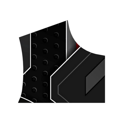Gamer Tech Black Mesh Red Modern Shape Texture Geometric Pattern Women s Button Up Vest from ArtsNow.com Top Right