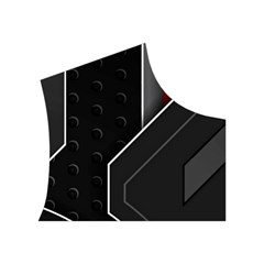 Gamer Tech Black Mesh Red Modern Shape Texture Geometric Pattern Women s Button Up Vest from ArtsNow.com Top Right