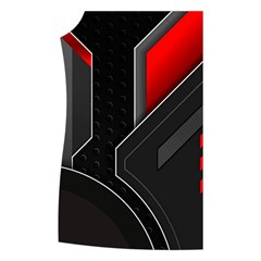 Gamer Tech Black Mesh Red Modern Shape Texture Geometric Pattern Women s Button Up Vest from ArtsNow.com Front Right
