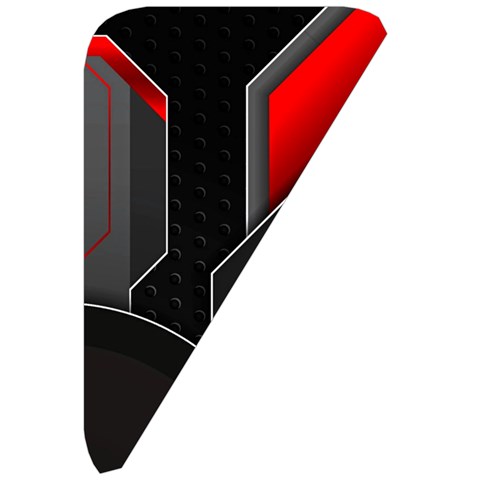 Gamer Tech Black Mesh Red Modern Shape Texture Geometric Pattern Belt Pouch Bag (Large) from ArtsNow.com Front Right