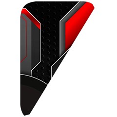 Gamer Tech Black Mesh Red Modern Shape Texture Geometric Pattern Belt Pouch Bag (Large) from ArtsNow.com Front Right