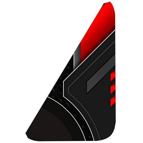 Gamer Tech Black Mesh Red Modern Shape Texture Geometric Pattern Belt Pouch Bag (Large) from ArtsNow.com Front Left