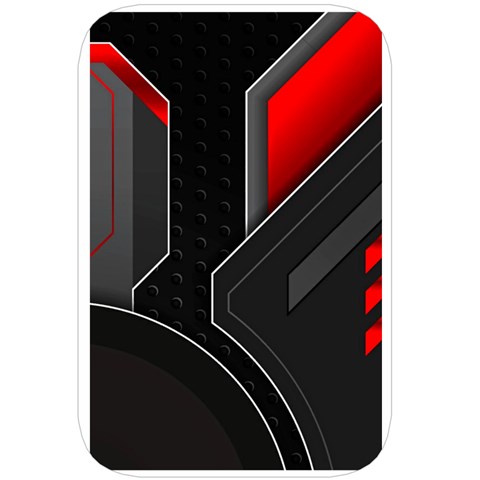 Gamer Tech Black Mesh Red Modern Shape Texture Geometric Pattern Belt Pouch Bag (Large) from ArtsNow.com Back