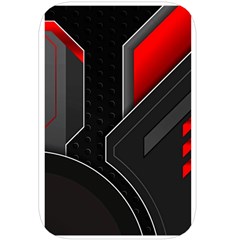 Gamer Tech Black Mesh Red Modern Shape Texture Geometric Pattern Belt Pouch Bag (Large) from ArtsNow.com Back