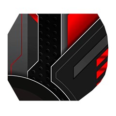 Gamer Tech Black Mesh Red Modern Shape Texture Geometric Pattern Belt Pouch Bag (Large) from ArtsNow.com Tape