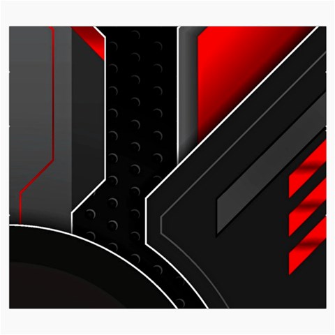Gamer Tech Black Mesh Red Modern Shape Texture Geometric Pattern Roll Up Canvas Pencil Holder (S) from ArtsNow.com Front