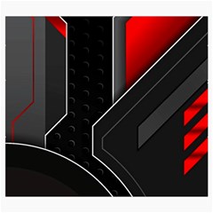 Gamer Tech Black Mesh Red Modern Shape Texture Geometric Pattern Roll Up Canvas Pencil Holder (S) from ArtsNow.com Front