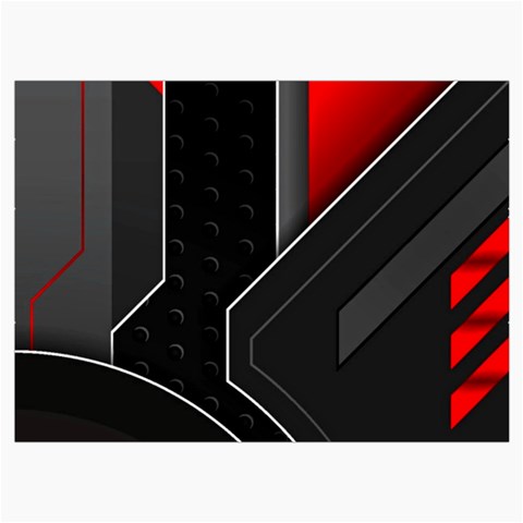 Gamer Tech Black Mesh Red Modern Shape Texture Geometric Pattern Roll Up Canvas Pencil Holder (L) from ArtsNow.com Front