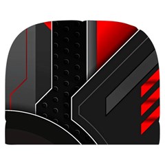 Gamer Tech Black Mesh Red Modern Shape Texture Geometric Pattern Make Up Case (Small) from ArtsNow.com Front