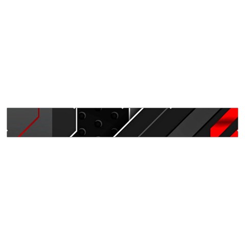 Gamer Tech Black Mesh Red Modern Shape Texture Geometric Pattern Make Up Case (Small) from ArtsNow.com Zipper Tape Front
