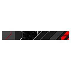 Gamer Tech Black Mesh Red Modern Shape Texture Geometric Pattern Make Up Case (Small) from ArtsNow.com Zipper Tape Front