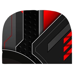 Gamer Tech Black Mesh Red Modern Shape Texture Geometric Pattern Make Up Case (Medium) from ArtsNow.com Back