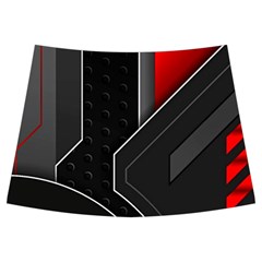 Gamer Tech Black Mesh Red Modern Shape Texture Geometric Pattern Kids  Midi Sailor Dress from ArtsNow.com Back Skirt
