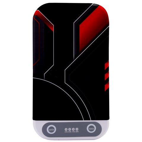 Gamer Tech Black Mesh Red Modern Shape Texture Geometric Pattern Sterilizers from ArtsNow.com Front