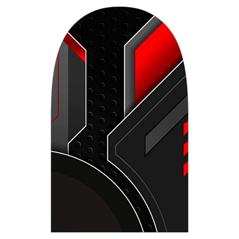 Gamer Tech Black Mesh Red Modern Shape Texture Geometric Pattern Microwave Oven Glove from ArtsNow.com Back