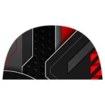 Gamer Tech Black Mesh Red Modern Shape Texture Geometric Pattern Anti Scalding Pot Cap