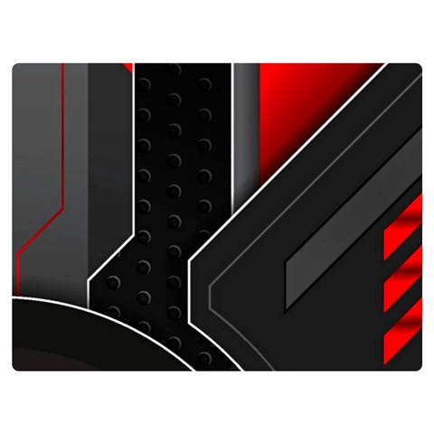 Gamer Tech Black Mesh Red Modern Shape Texture Geometric Pattern Premium Plush Fleece Blanket (Extra Small) from ArtsNow.com 40 x30  Blanket Front