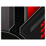 Gamer Tech Black Mesh Red Modern Shape Texture Geometric Pattern Premium Plush Fleece Blanket (Extra Small)