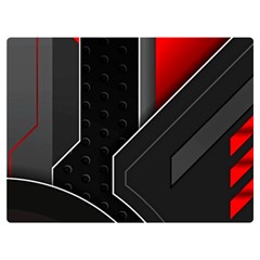 Gamer Tech Black Mesh Red Modern Shape Texture Geometric Pattern Two Sides Premium Plush Fleece Blanket (Extra Small) from ArtsNow.com 40 x30  Blanket Back