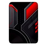 Gamer Tech Black Mesh Red Modern Shape Texture Geometric Pattern Rectangular Glass Fridge Magnet (4 pack)