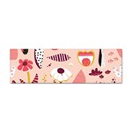 Scandinavian Flat Floral Background Coral Pink White Black Gold Pattern Sticker Bumper (100 pack)