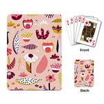 Scandinavian Flat Floral Background Coral Pink White Black Gold Pattern Playing Cards Single Design (Rectangle)