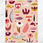 Scandinavian Flat Floral Background Coral Pink White Black Gold Pattern Canvas 12  x 16 
