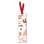 Scandinavian Flat Floral Background Coral Pink White Black Gold Pattern Small Book Marks