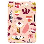 Scandinavian Flat Floral Background Coral Pink White Black Gold Pattern Removable Flap Cover (S)