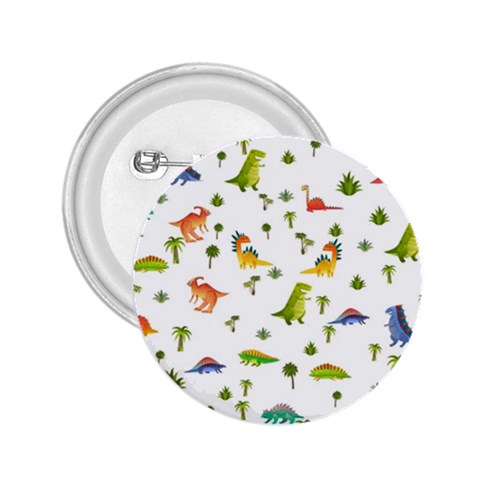 Baby Dino Seamless Pattern 2.25  Buttons from ArtsNow.com Front