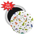 Baby Dino Seamless Pattern 2.25  Magnets (100 pack) 