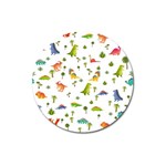 Baby Dino Seamless Pattern Magnet 3  (Round)