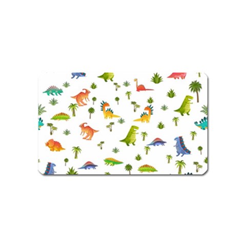 Baby Dino Seamless Pattern Magnet (Name Card) from ArtsNow.com Front