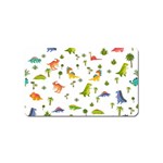 Baby Dino Seamless Pattern Magnet (Name Card)