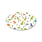 Baby Dino Seamless Pattern Sticker Oval (100 pack)