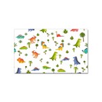 Baby Dino Seamless Pattern Sticker Rectangular (10 pack)